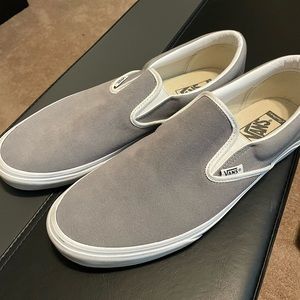 Vans Slip on size 13, half suede. Worn once.